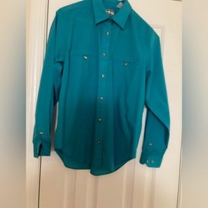 Size 10 turquoise/green button shirt
